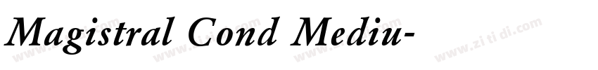 Magistral Cond Mediu字体转换